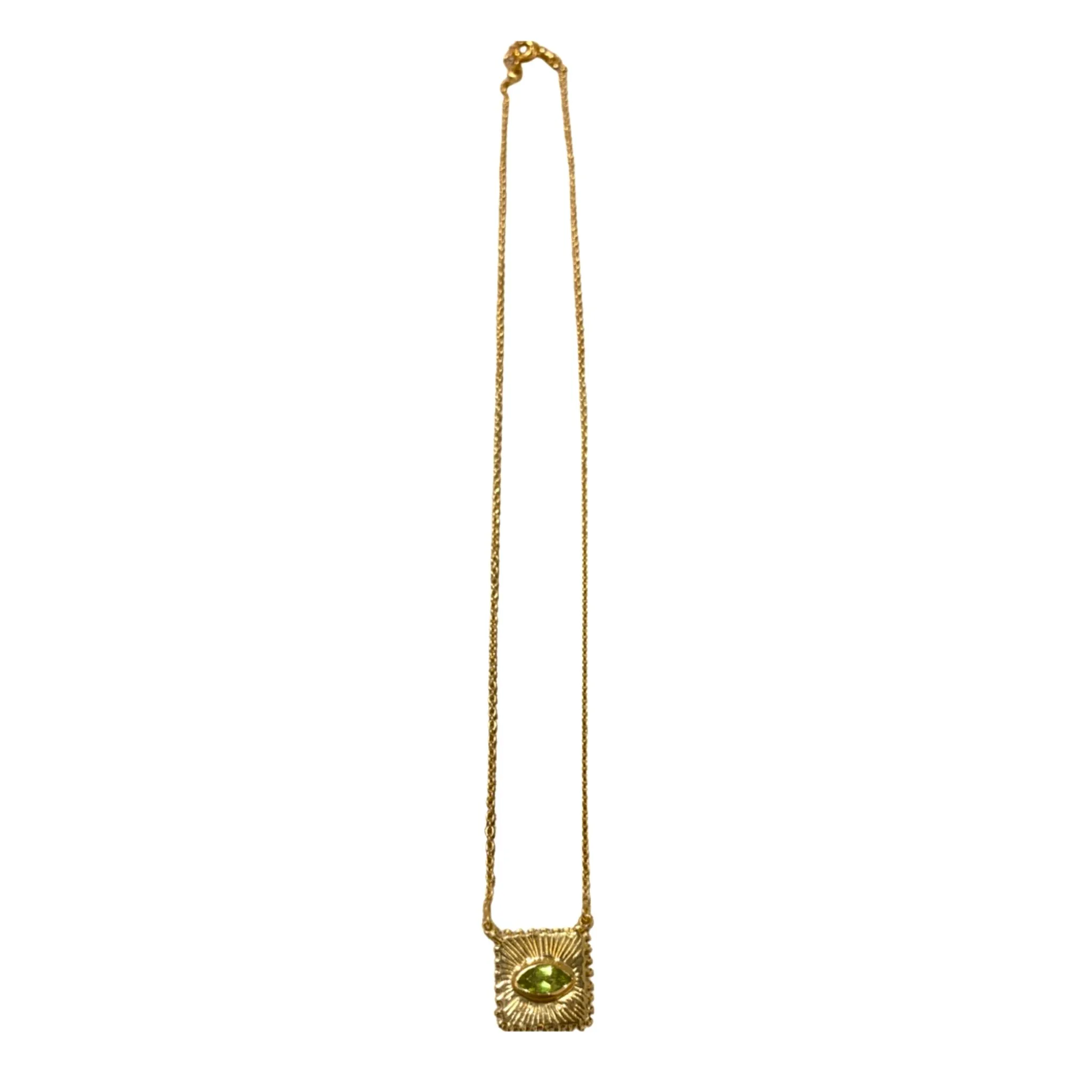 Square Gem Eye Necklace