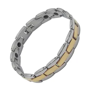 Stainless Steel Germanium Gold Middle Magnetic Bracelet