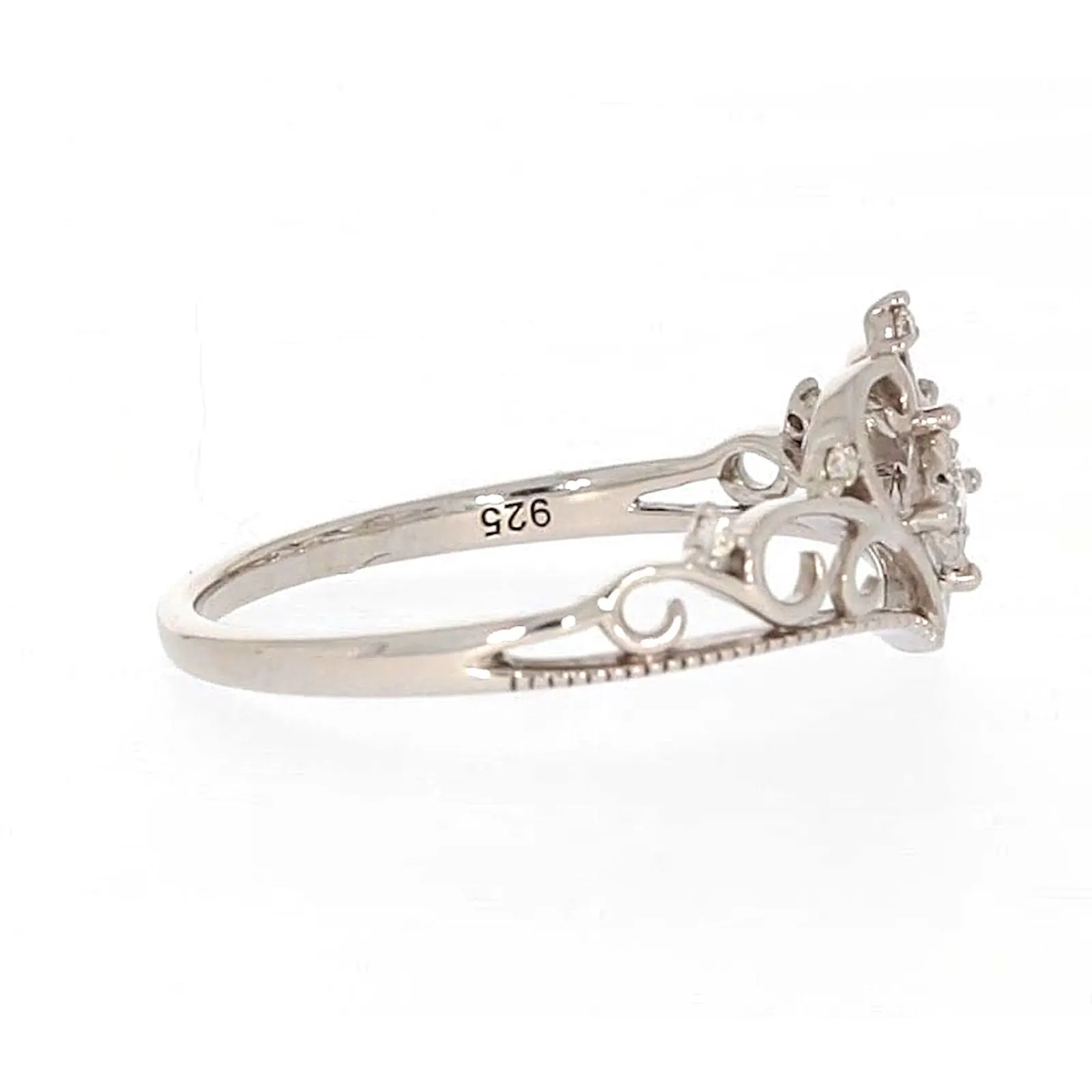 Sterling Silver 0.09 CARAT tw of Diamonds Tiara Ring