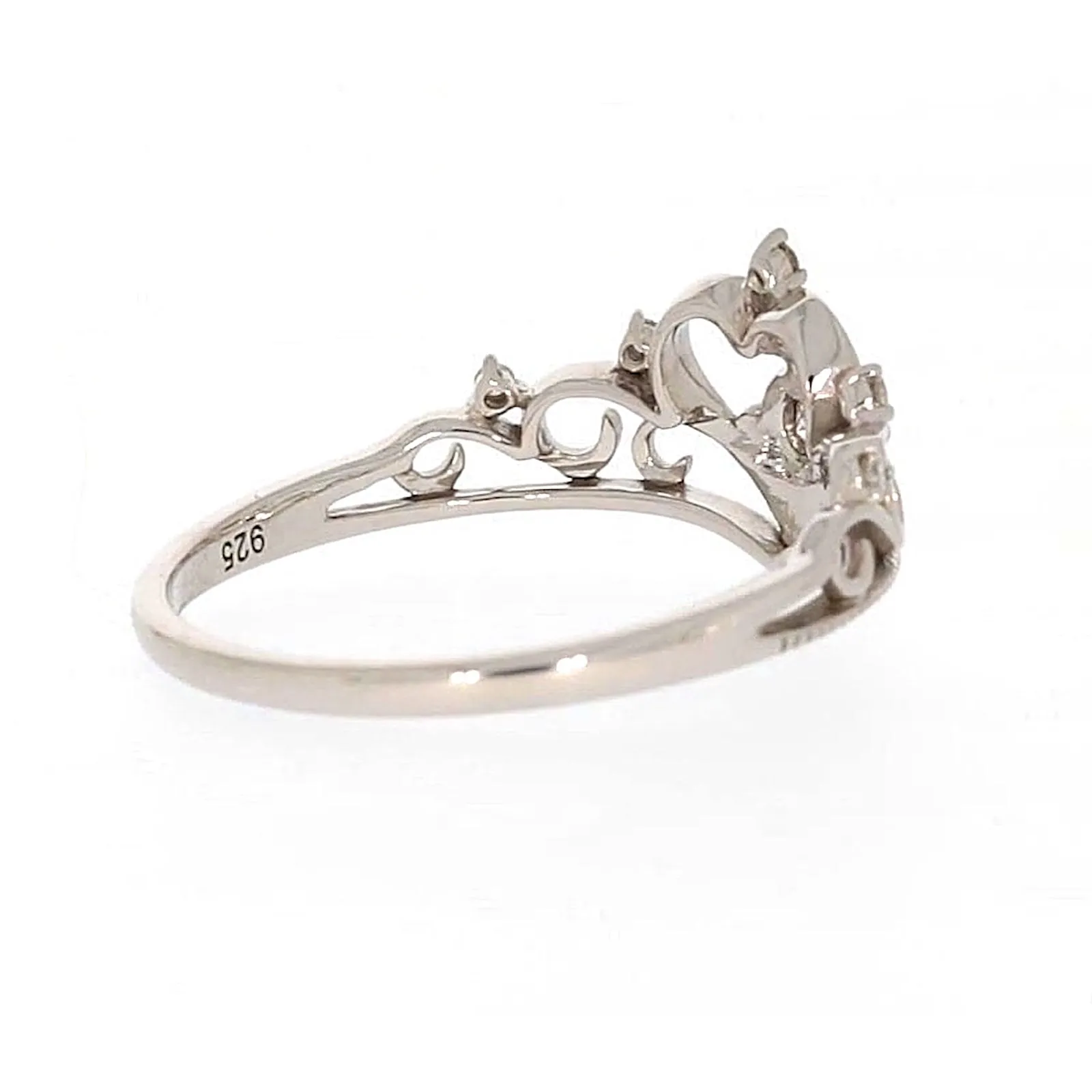 Sterling Silver 0.09 CARAT tw of Diamonds Tiara Ring