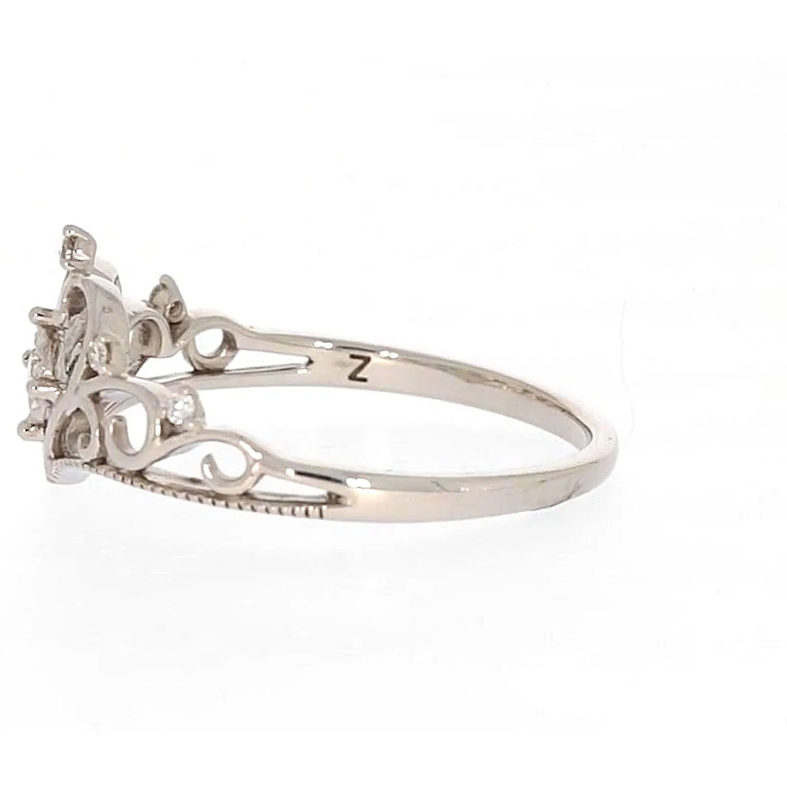 Sterling Silver 0.09 CARAT tw of Diamonds Tiara Ring