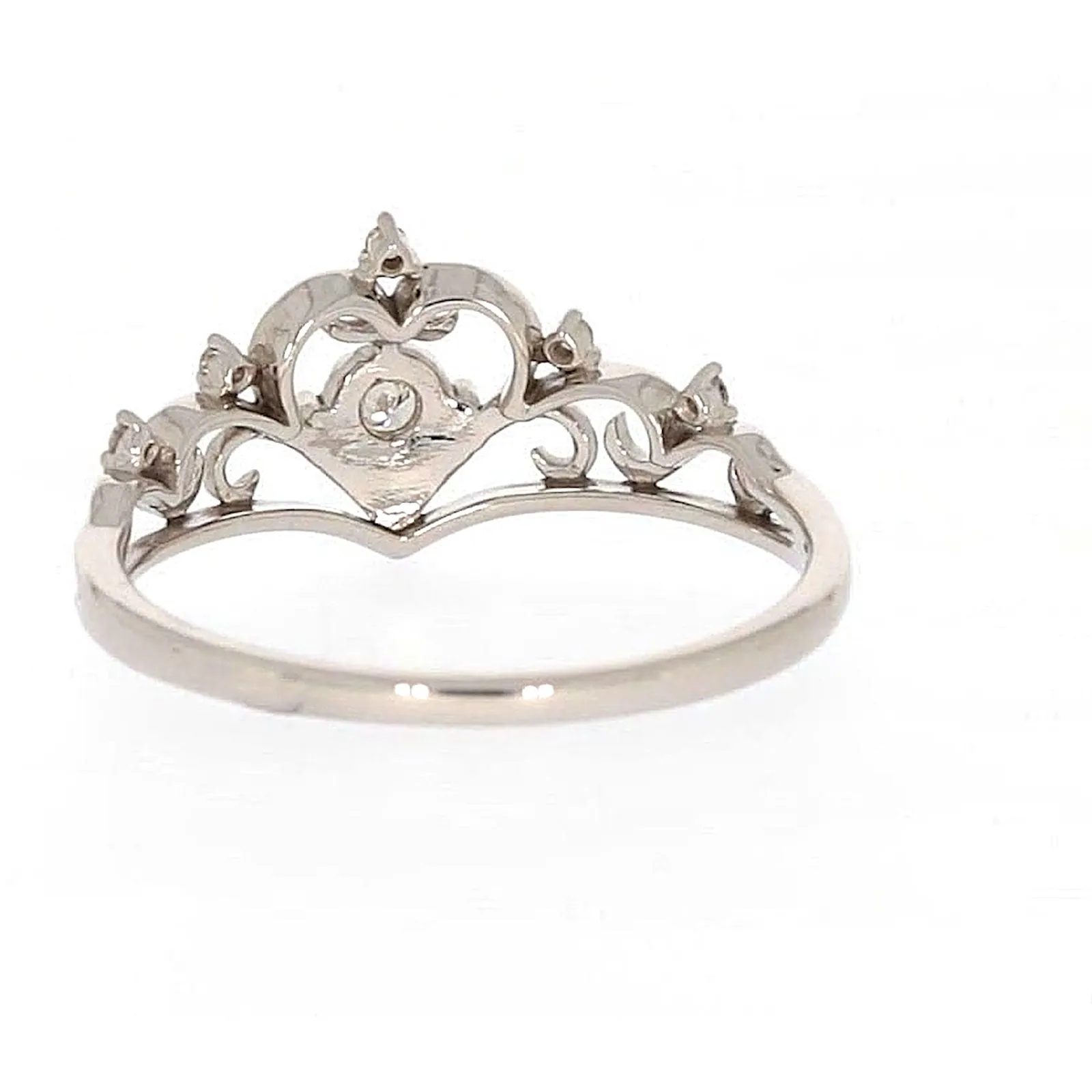 Sterling Silver 0.09 CARAT tw of Diamonds Tiara Ring