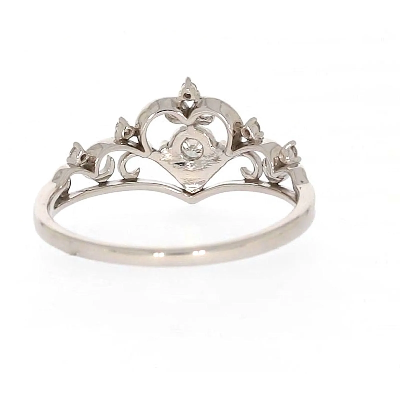 Sterling Silver 0.09 CARAT tw of Diamonds Tiara Ring