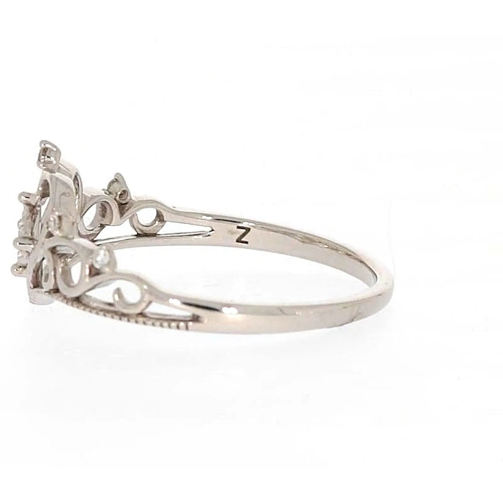 Sterling Silver 0.09 CARAT tw of Diamonds Tiara Ring