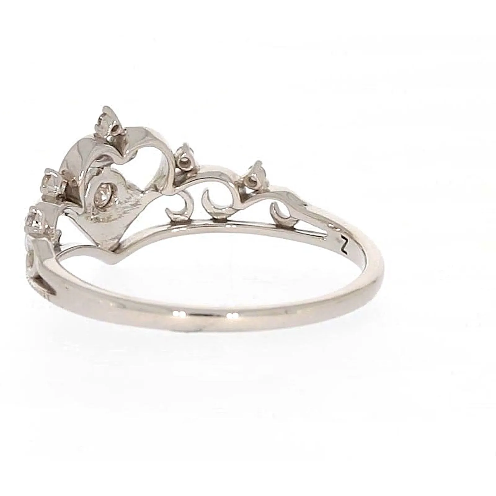 Sterling Silver 0.09 CARAT tw of Diamonds Tiara Ring