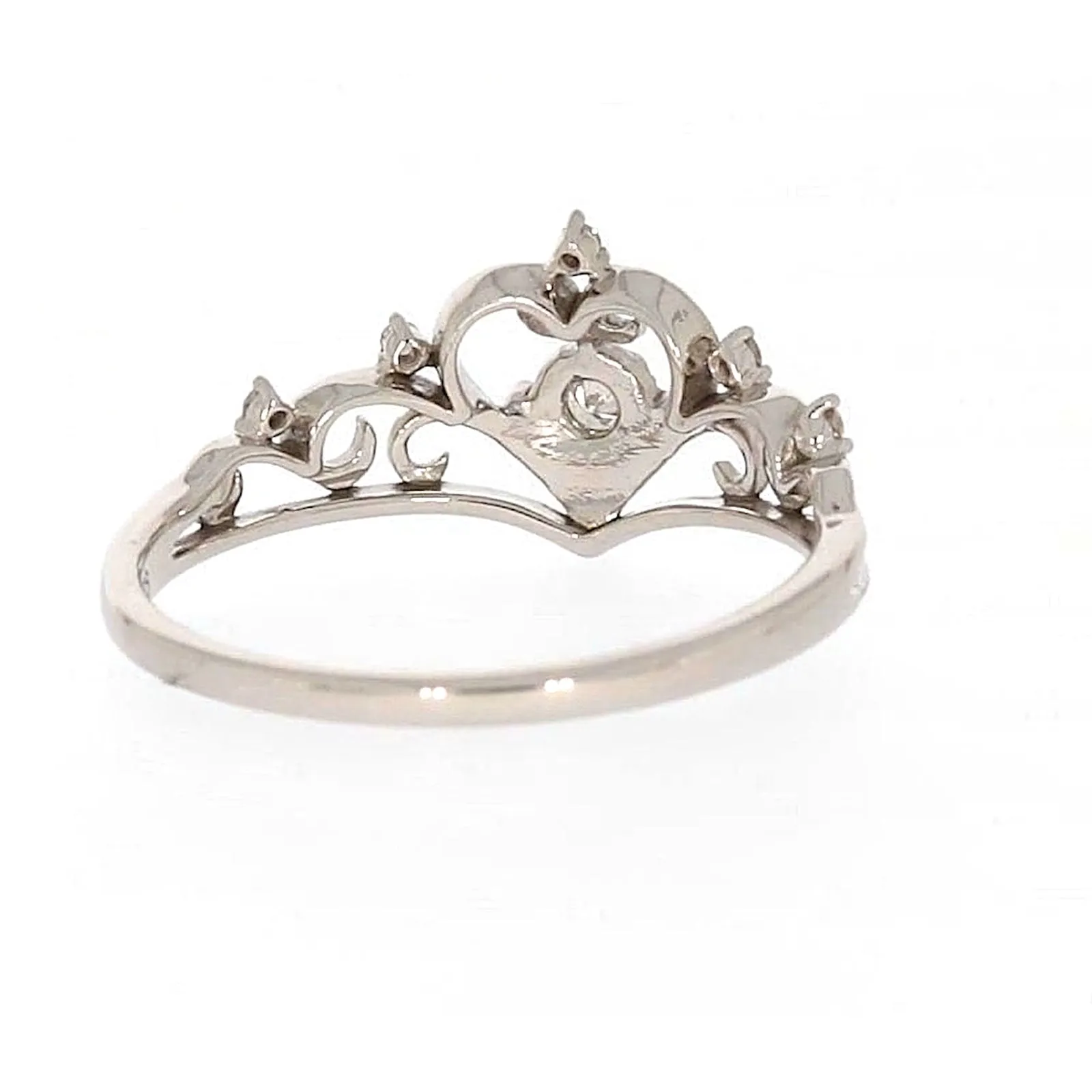 Sterling Silver 0.09 CARAT tw of Diamonds Tiara Ring