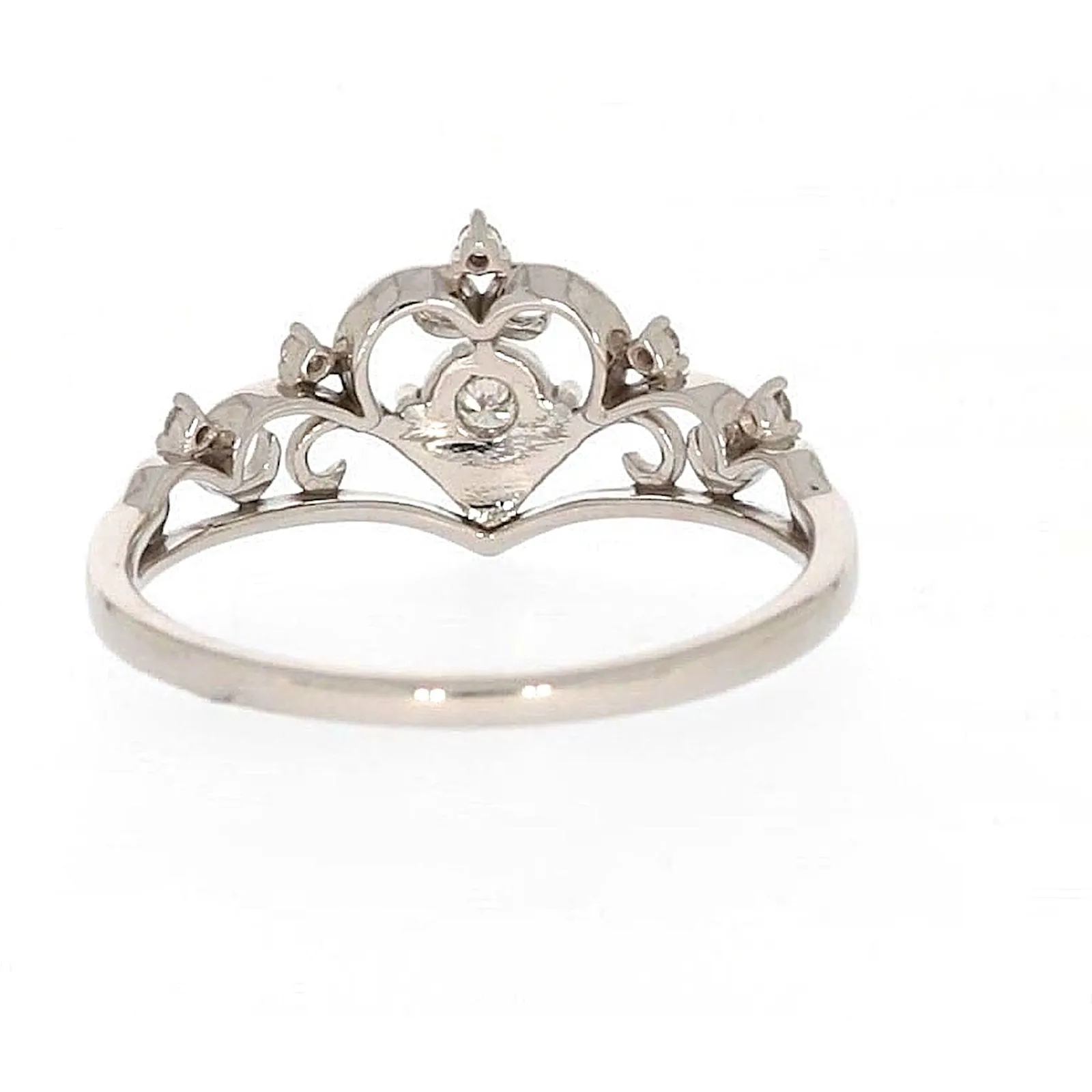 Sterling Silver 0.09 CARAT tw of Diamonds Tiara Ring