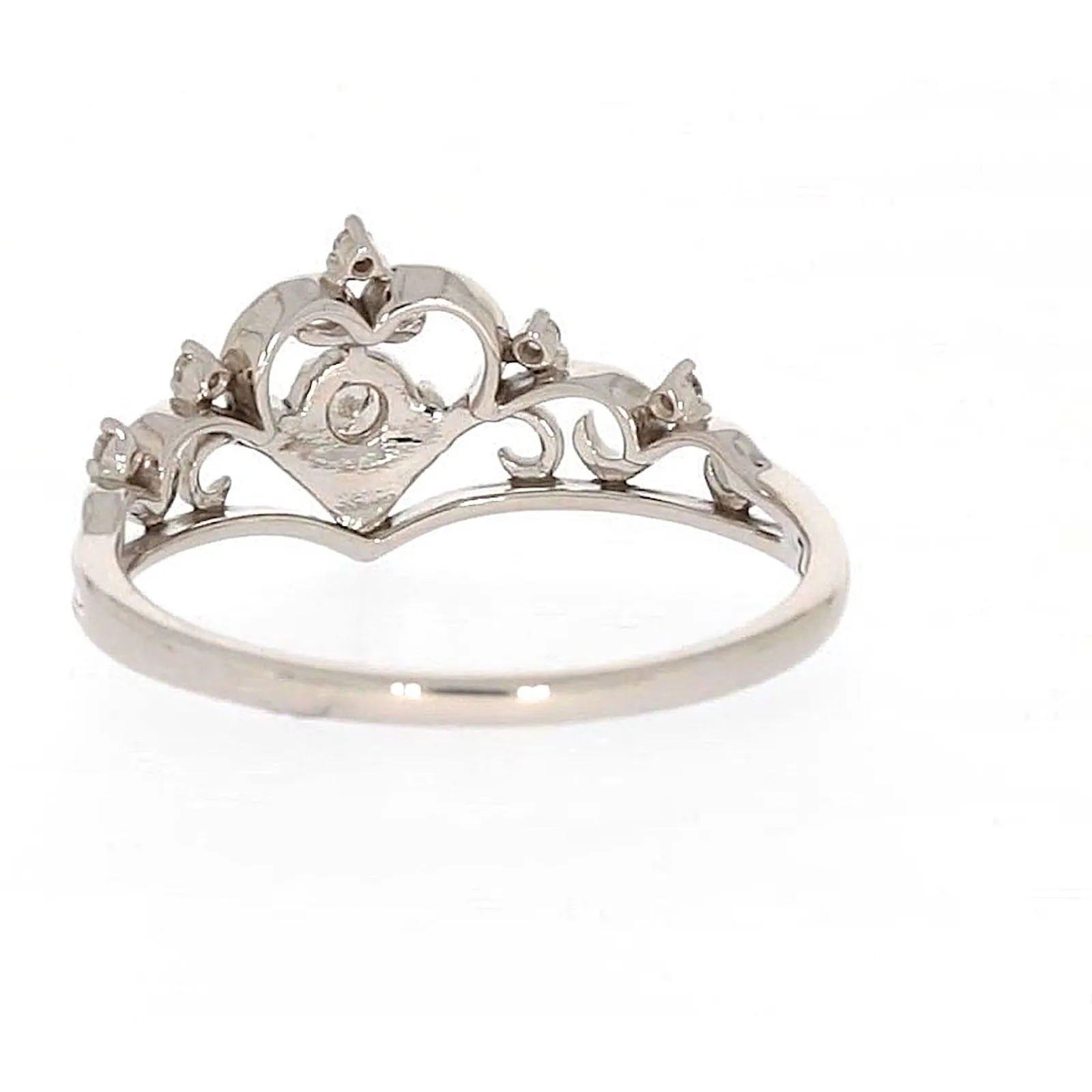 Sterling Silver 0.09 CARAT tw of Diamonds Tiara Ring