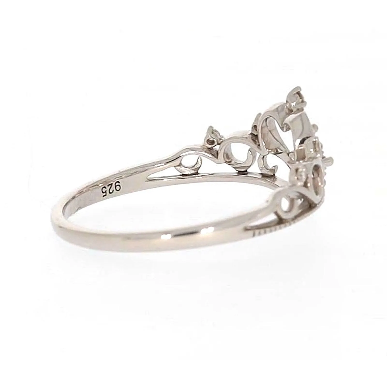 Sterling Silver 0.09 CARAT tw of Diamonds Tiara Ring