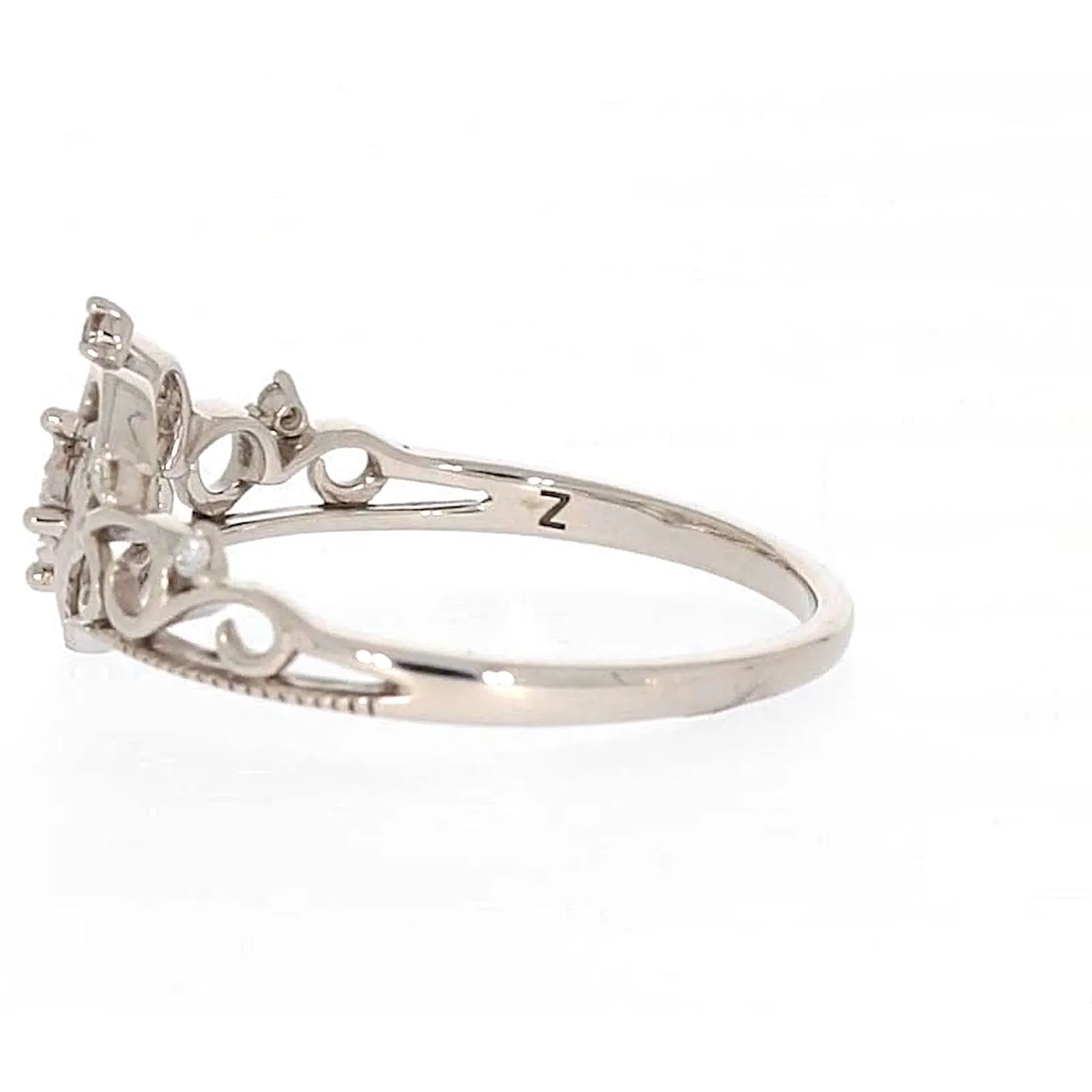 Sterling Silver 0.09 CARAT tw of Diamonds Tiara Ring