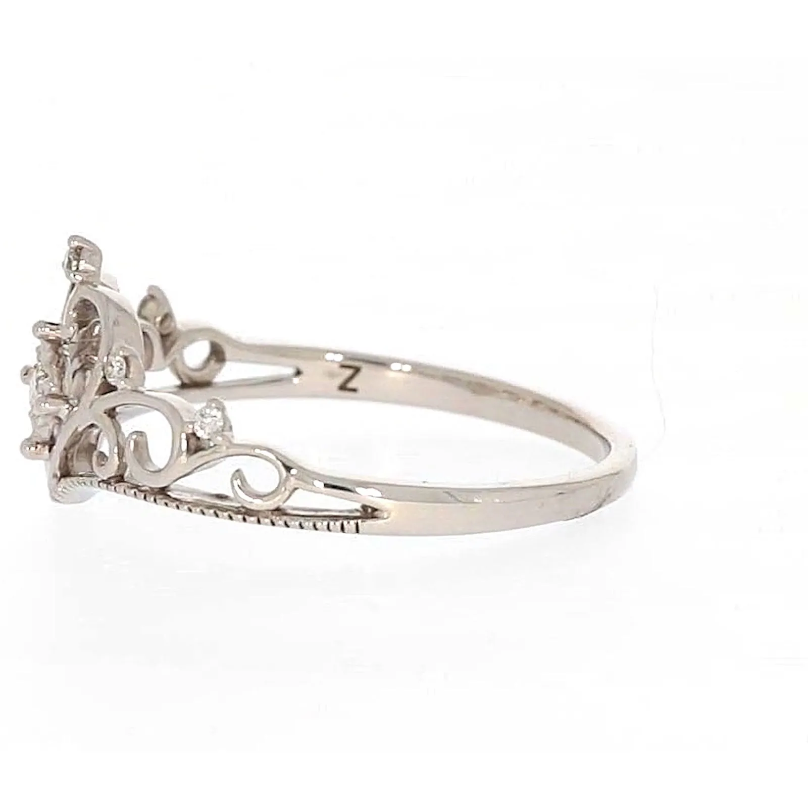 Sterling Silver 0.09 CARAT tw of Diamonds Tiara Ring