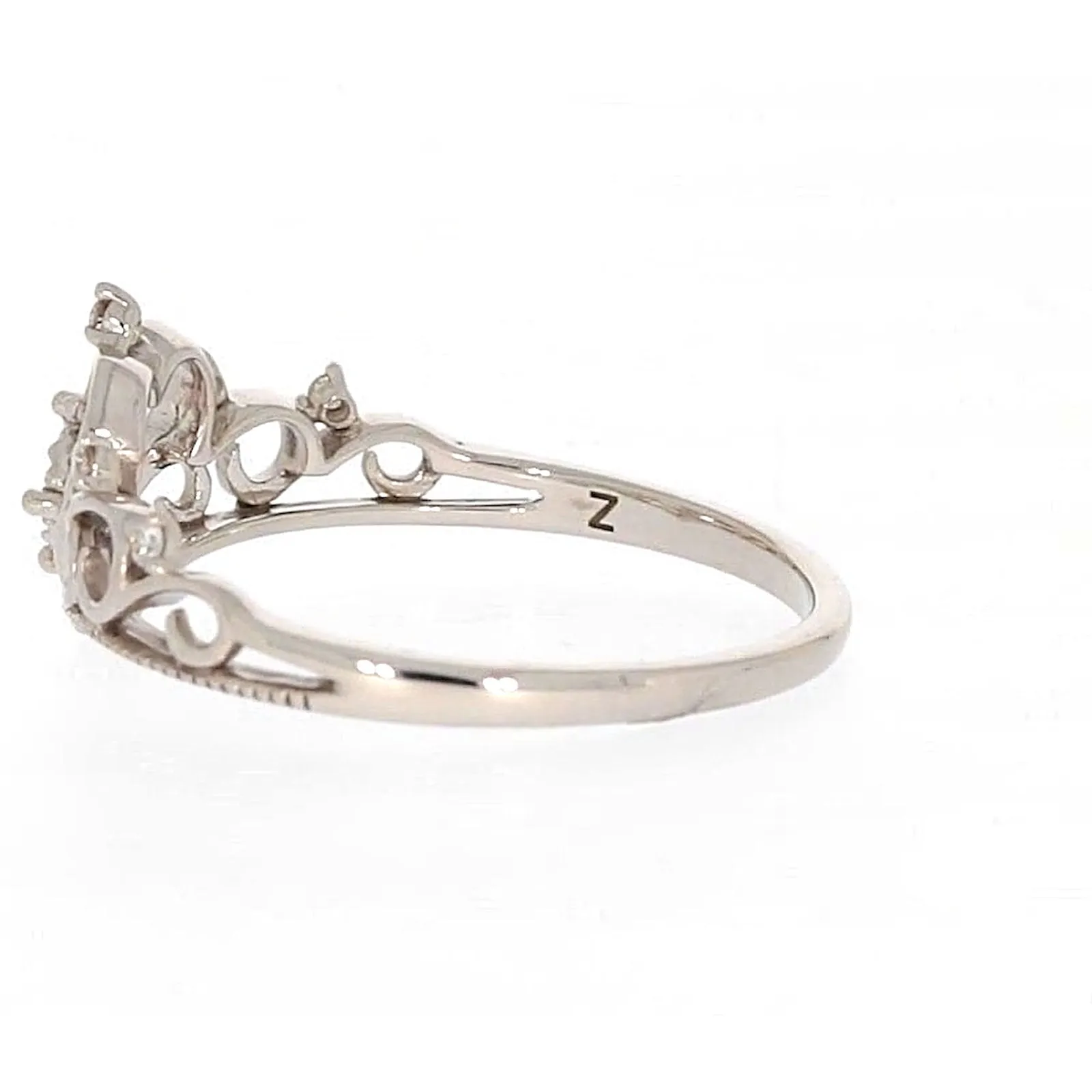Sterling Silver 0.09 CARAT tw of Diamonds Tiara Ring