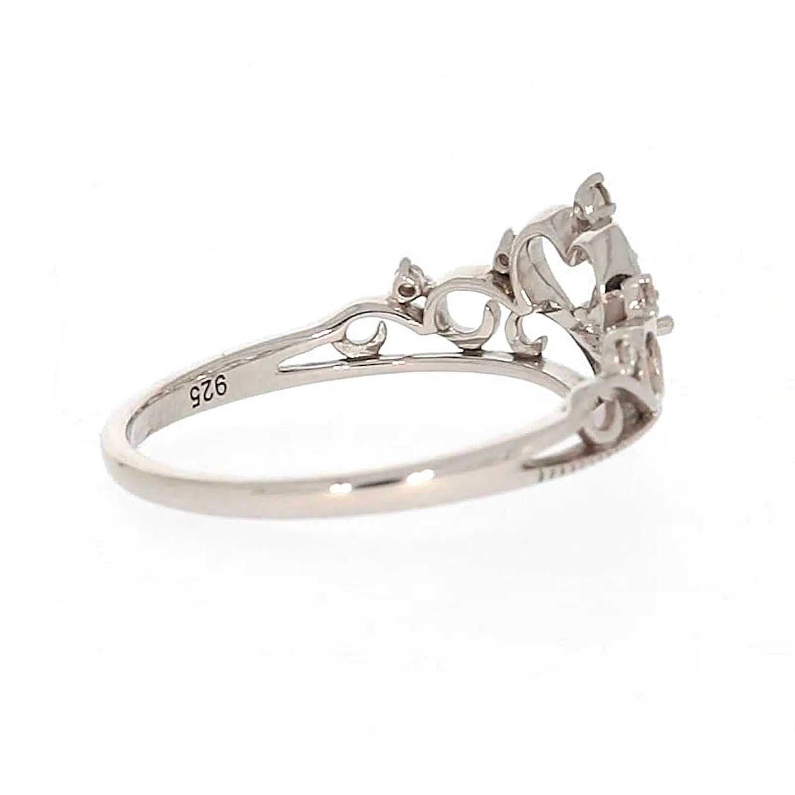 Sterling Silver 0.09 CARAT tw of Diamonds Tiara Ring