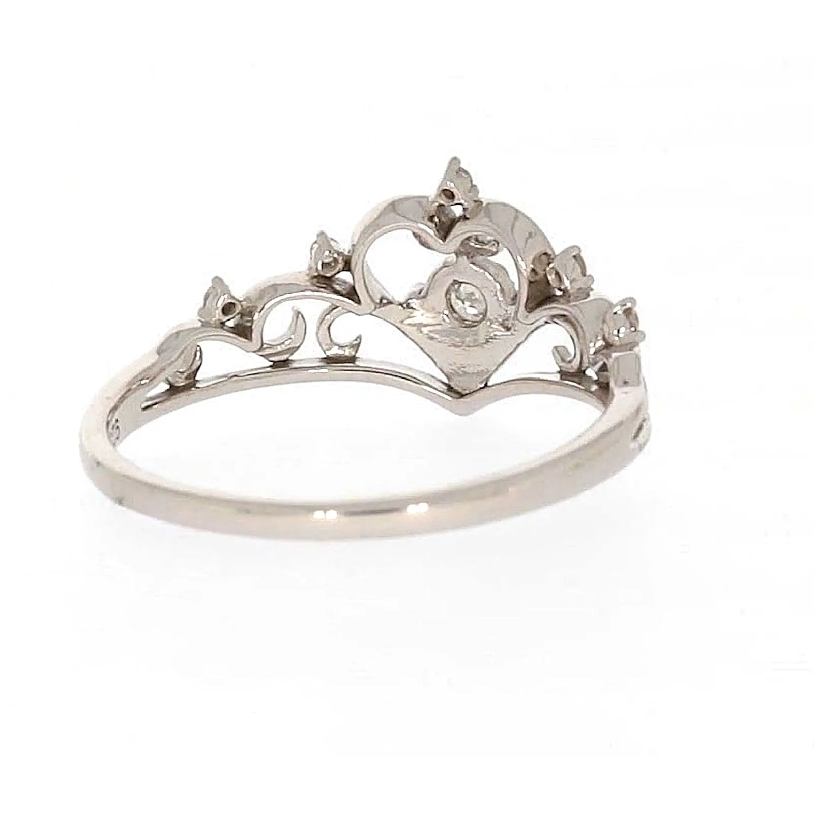 Sterling Silver 0.09 CARAT tw of Diamonds Tiara Ring