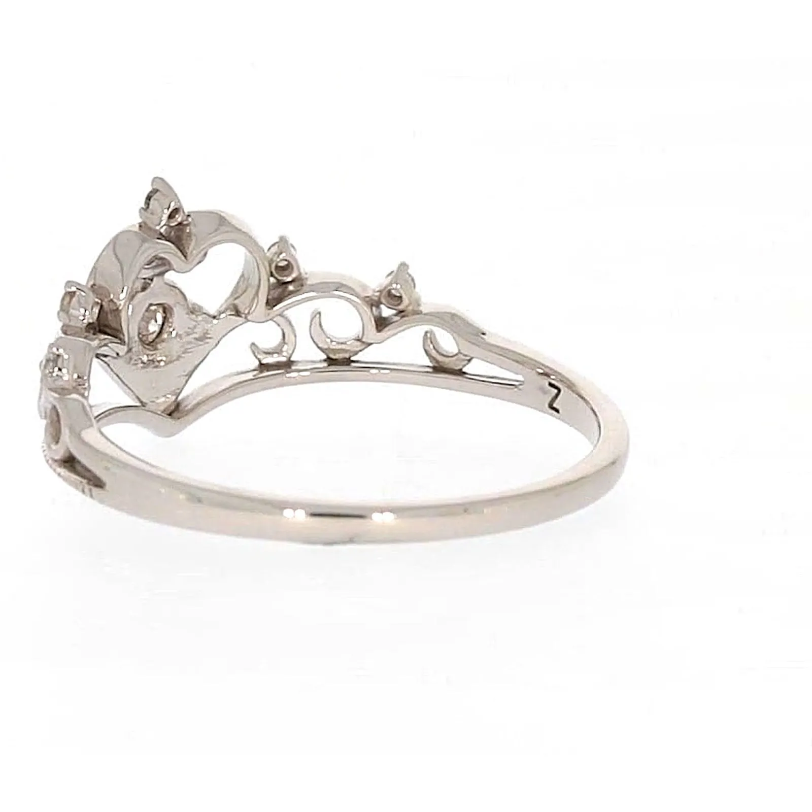 Sterling Silver 0.09 CARAT tw of Diamonds Tiara Ring