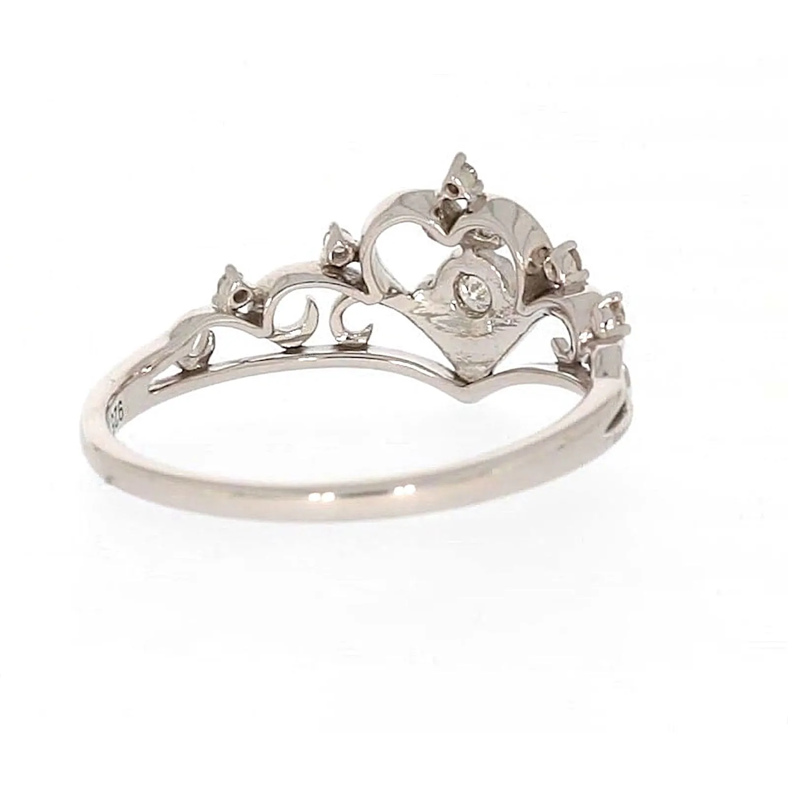 Sterling Silver 0.09 CARAT tw of Diamonds Tiara Ring
