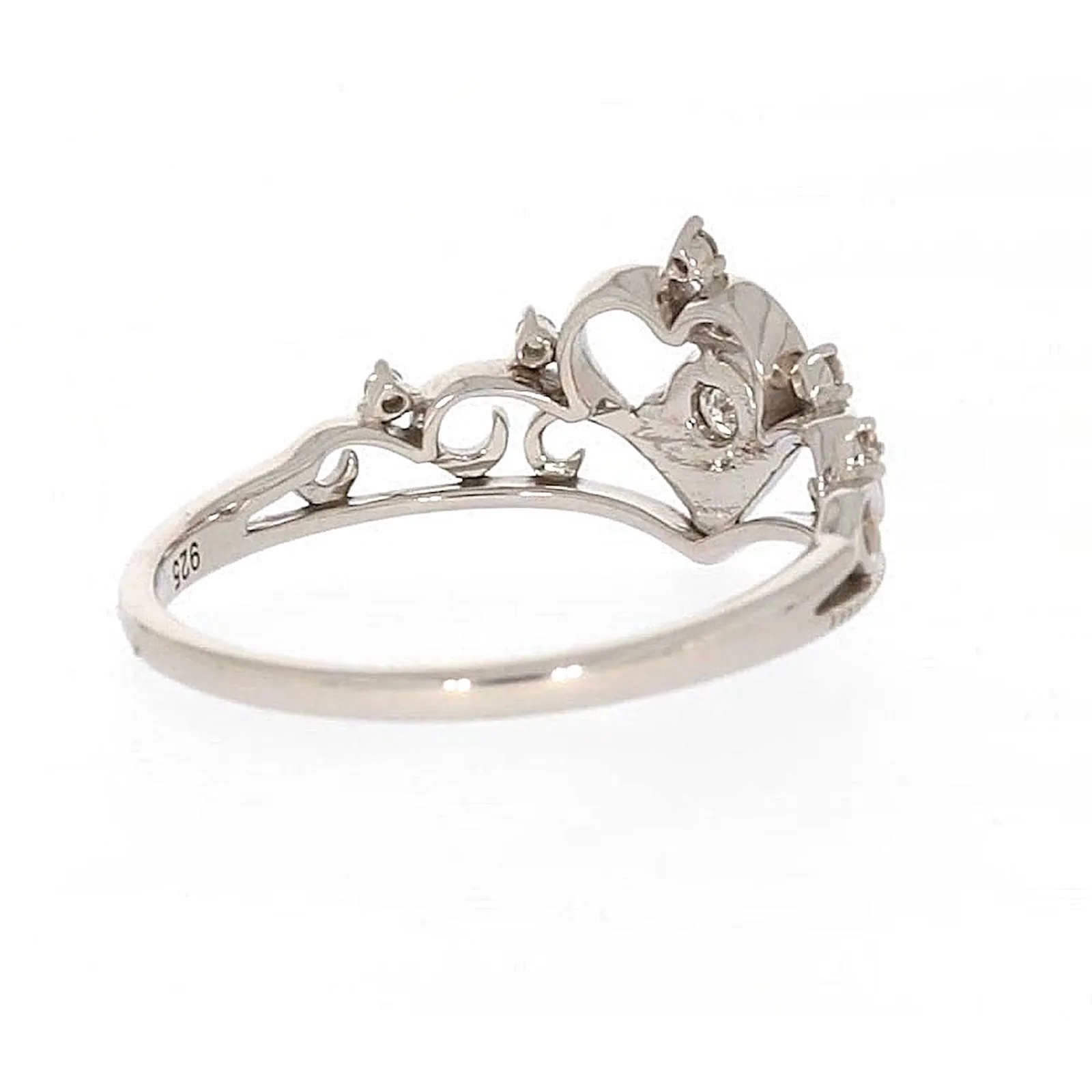 Sterling Silver 0.09 CARAT tw of Diamonds Tiara Ring