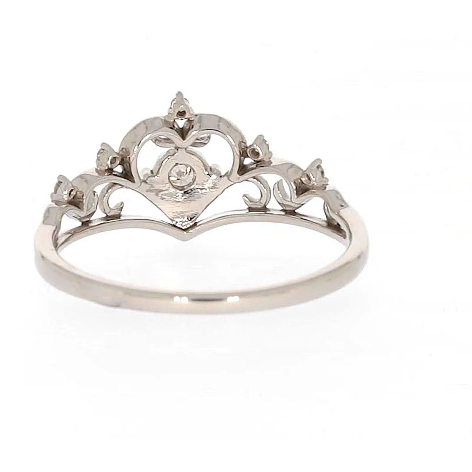 Sterling Silver 0.09 CARAT tw of Diamonds Tiara Ring