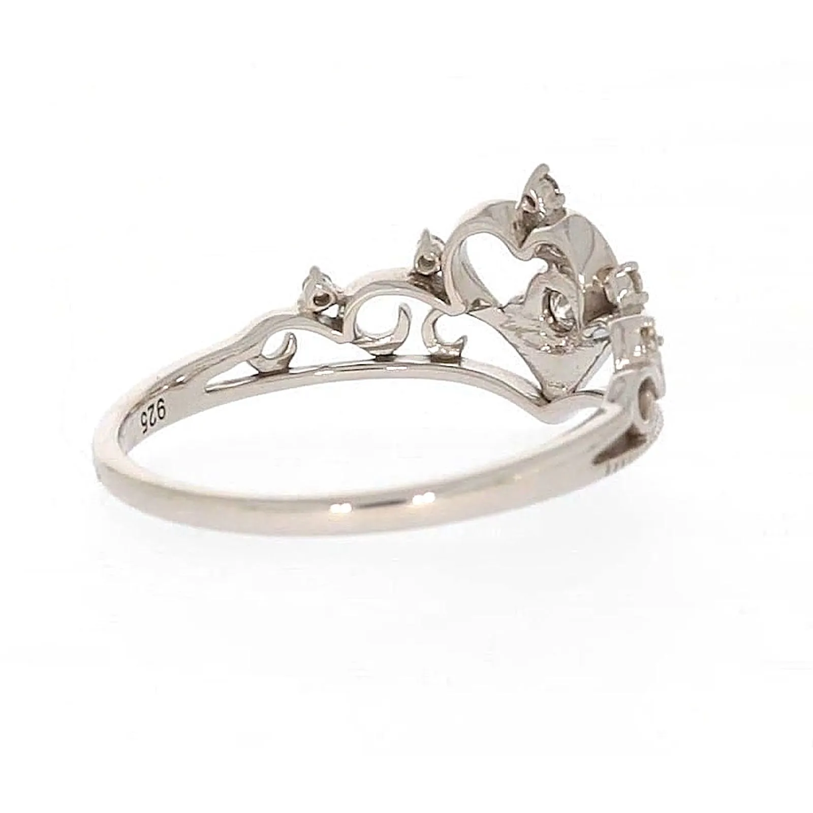 Sterling Silver 0.09 CARAT tw of Diamonds Tiara Ring