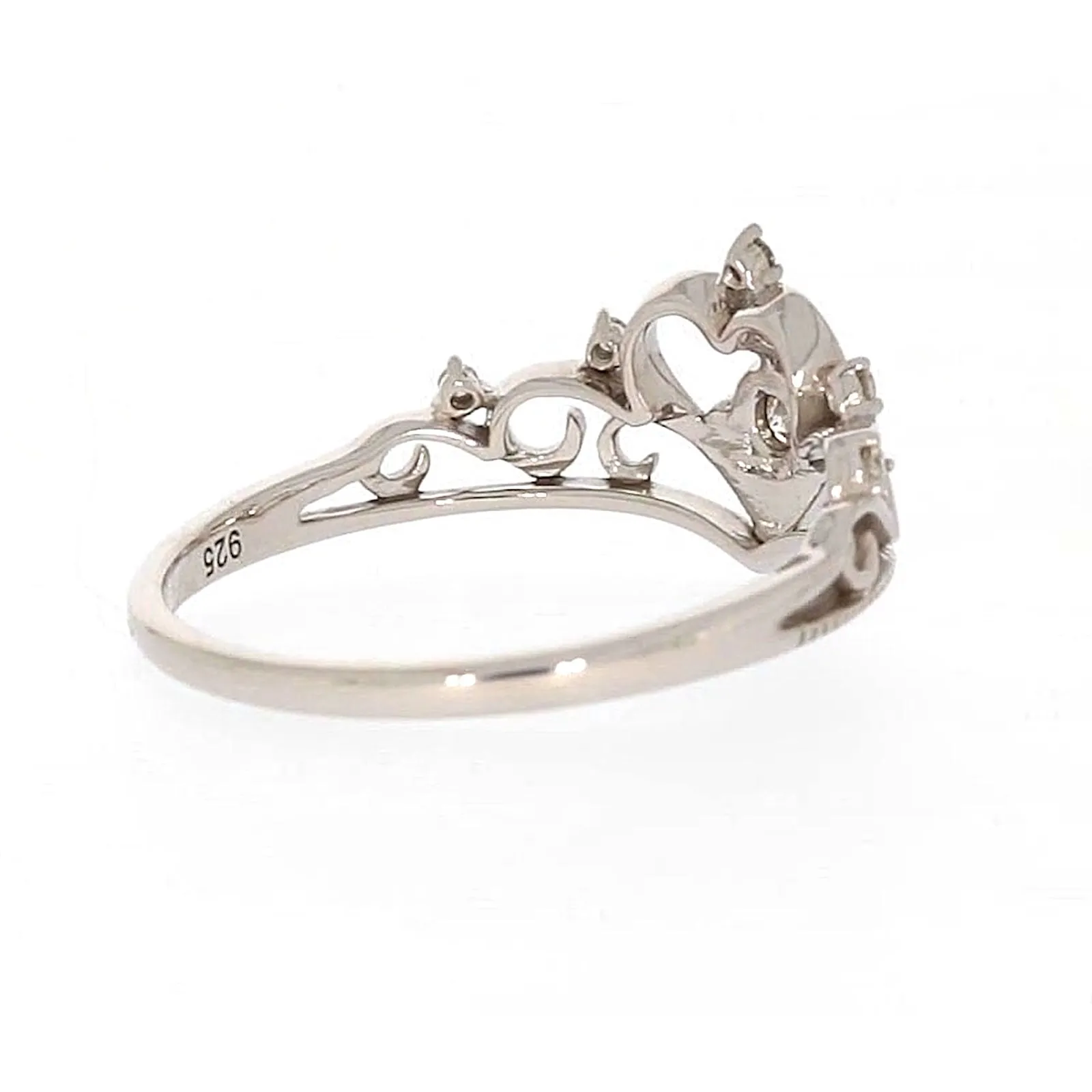 Sterling Silver 0.09 CARAT tw of Diamonds Tiara Ring