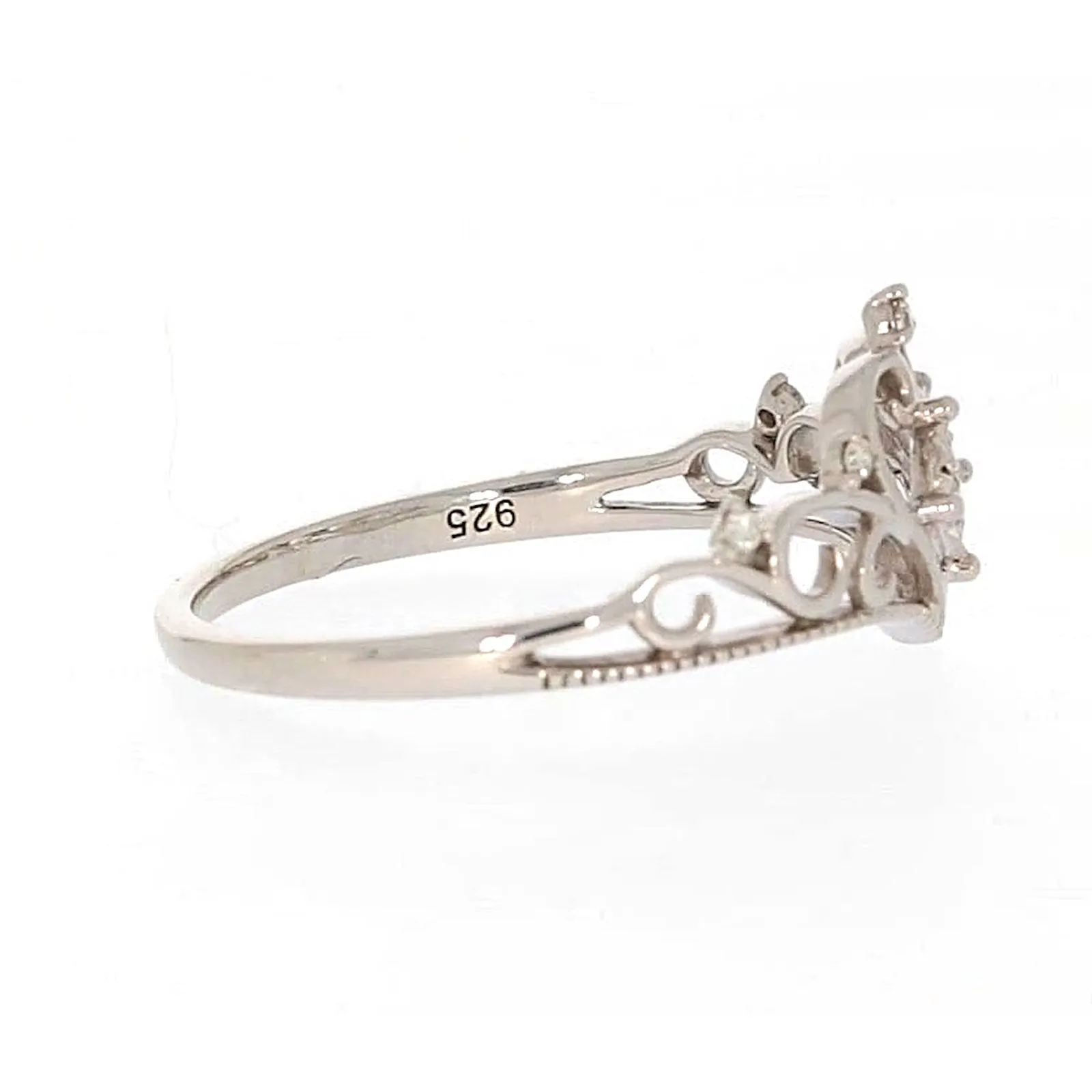 Sterling Silver 0.09 CARAT tw of Diamonds Tiara Ring