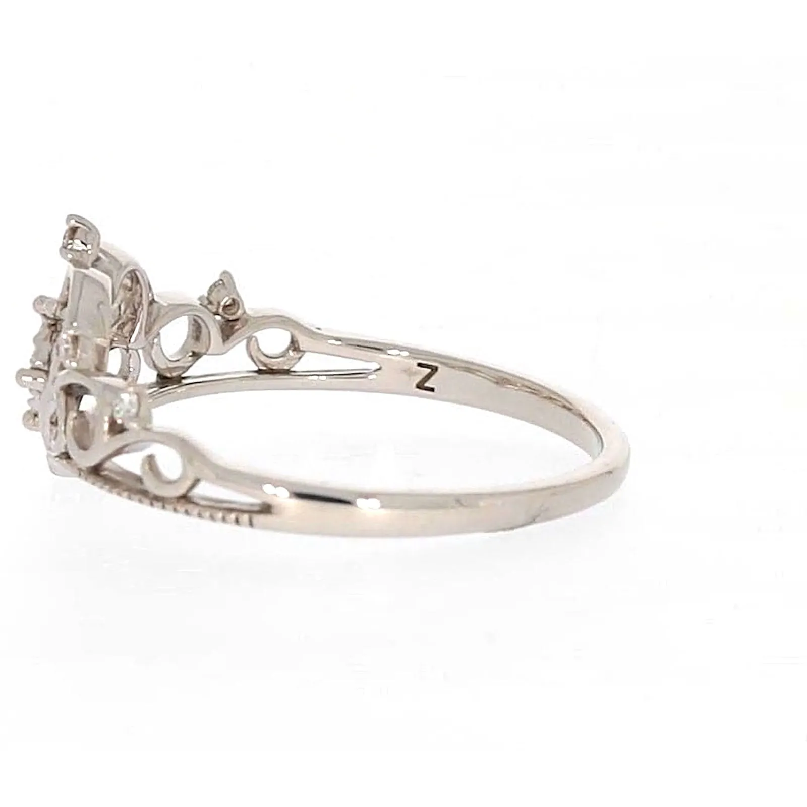 Sterling Silver 0.09 CARAT tw of Diamonds Tiara Ring