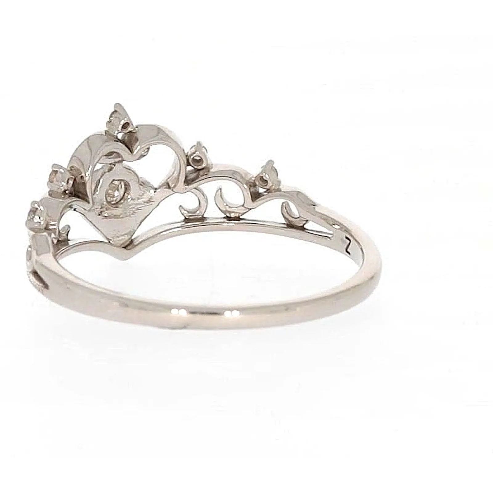 Sterling Silver 0.09 CARAT tw of Diamonds Tiara Ring
