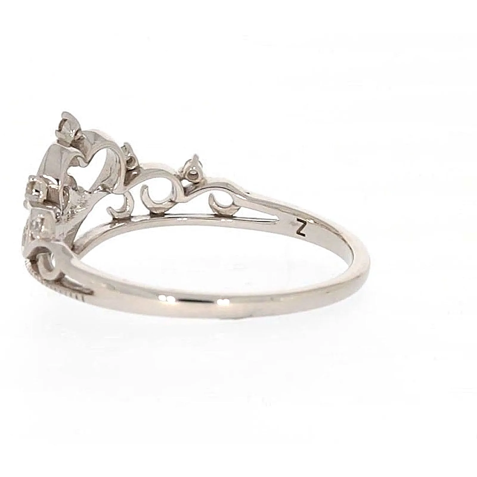 Sterling Silver 0.09 CARAT tw of Diamonds Tiara Ring