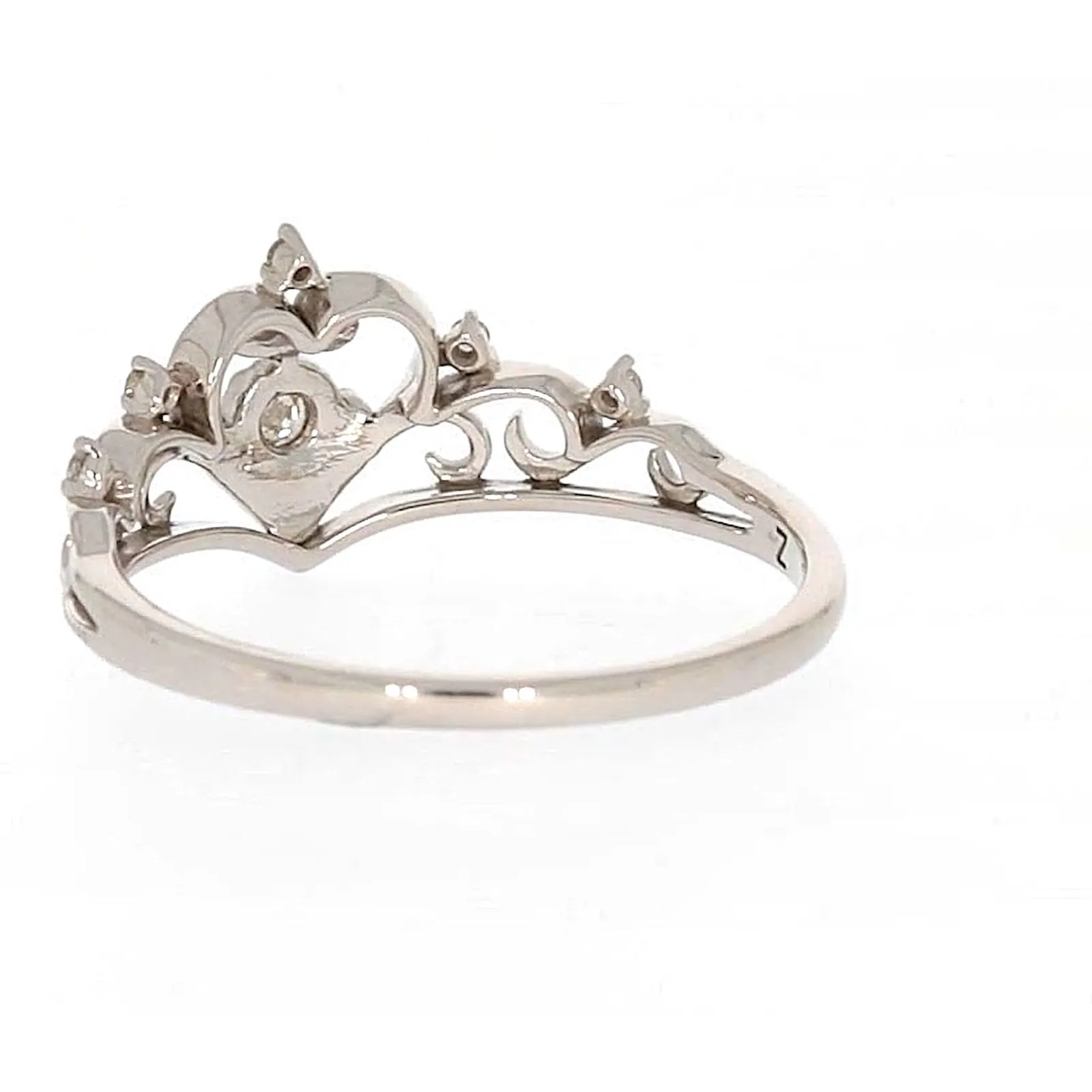 Sterling Silver 0.09 CARAT tw of Diamonds Tiara Ring