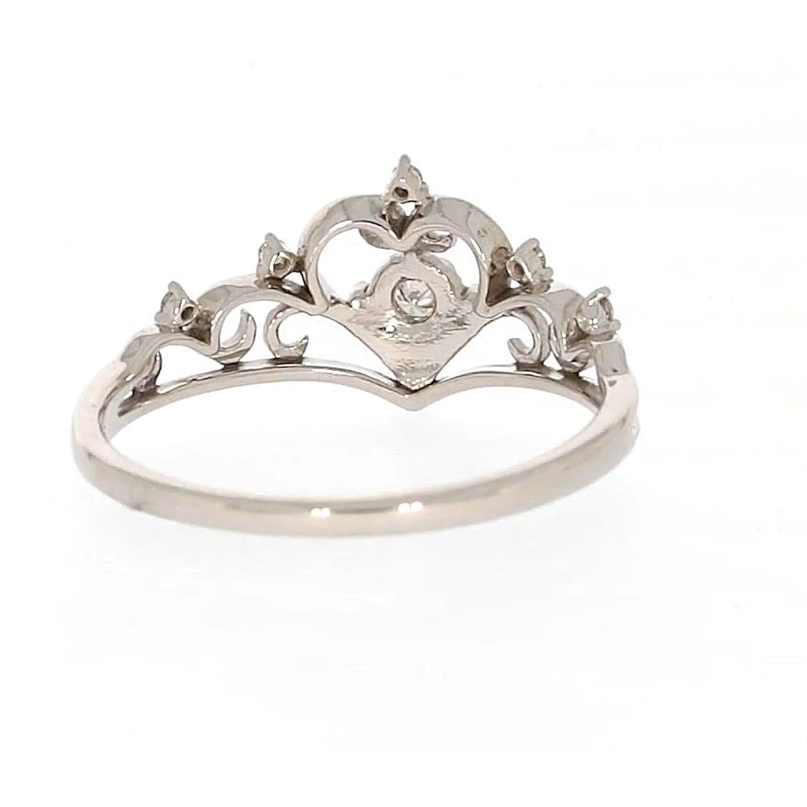 Sterling Silver 0.09 CARAT tw of Diamonds Tiara Ring