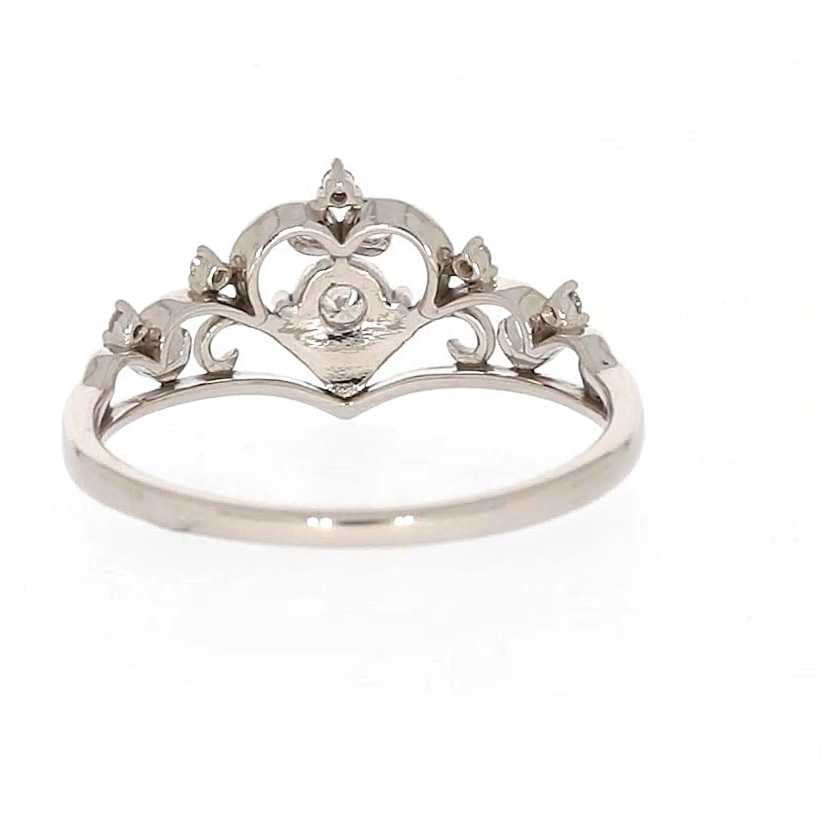 Sterling Silver 0.09 CARAT tw of Diamonds Tiara Ring