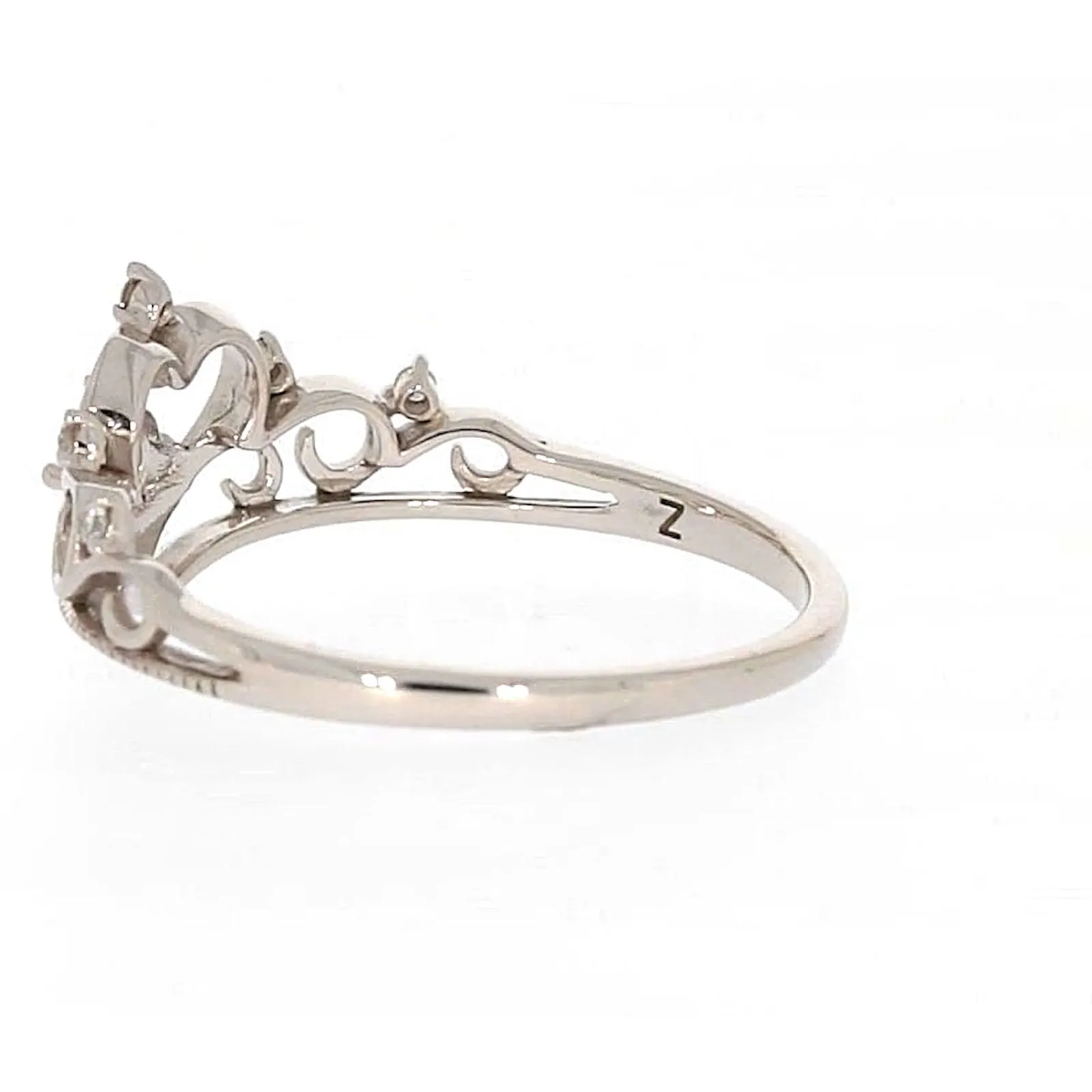 Sterling Silver 0.09 CARAT tw of Diamonds Tiara Ring
