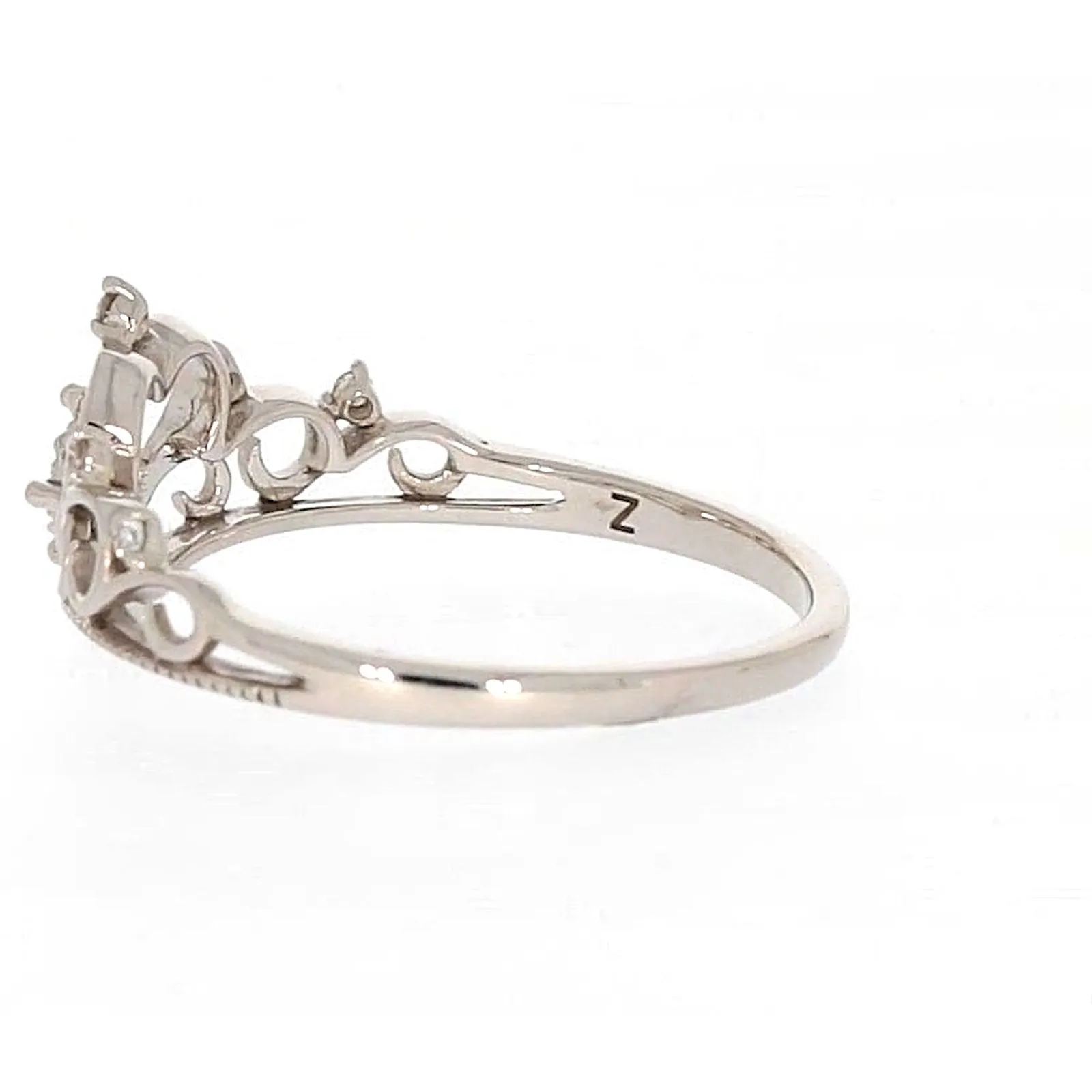 Sterling Silver 0.09 CARAT tw of Diamonds Tiara Ring