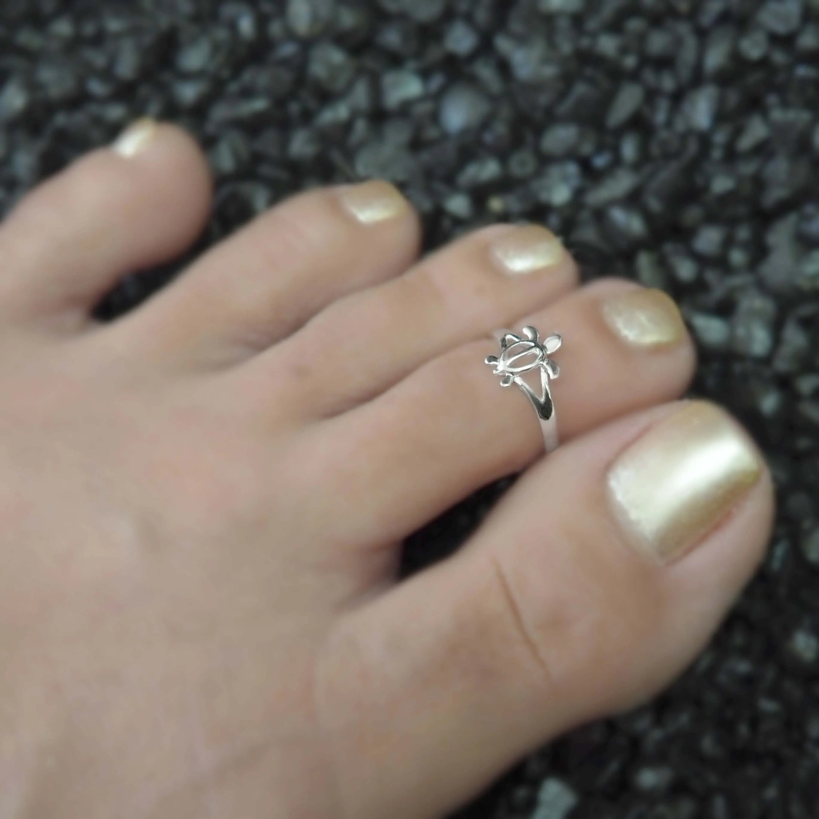 Sterling Silver Turtle Toe Ring