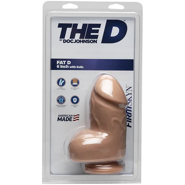 The D Firmskyn Fat D 6 Inch Dildo With Balls Vanilla