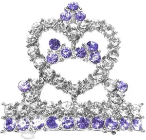Tiara Hair Barrette Purple