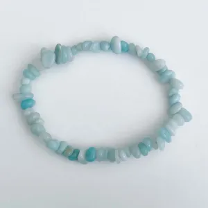 Tumbled Aquamarine Tumbled Chip Bracelet