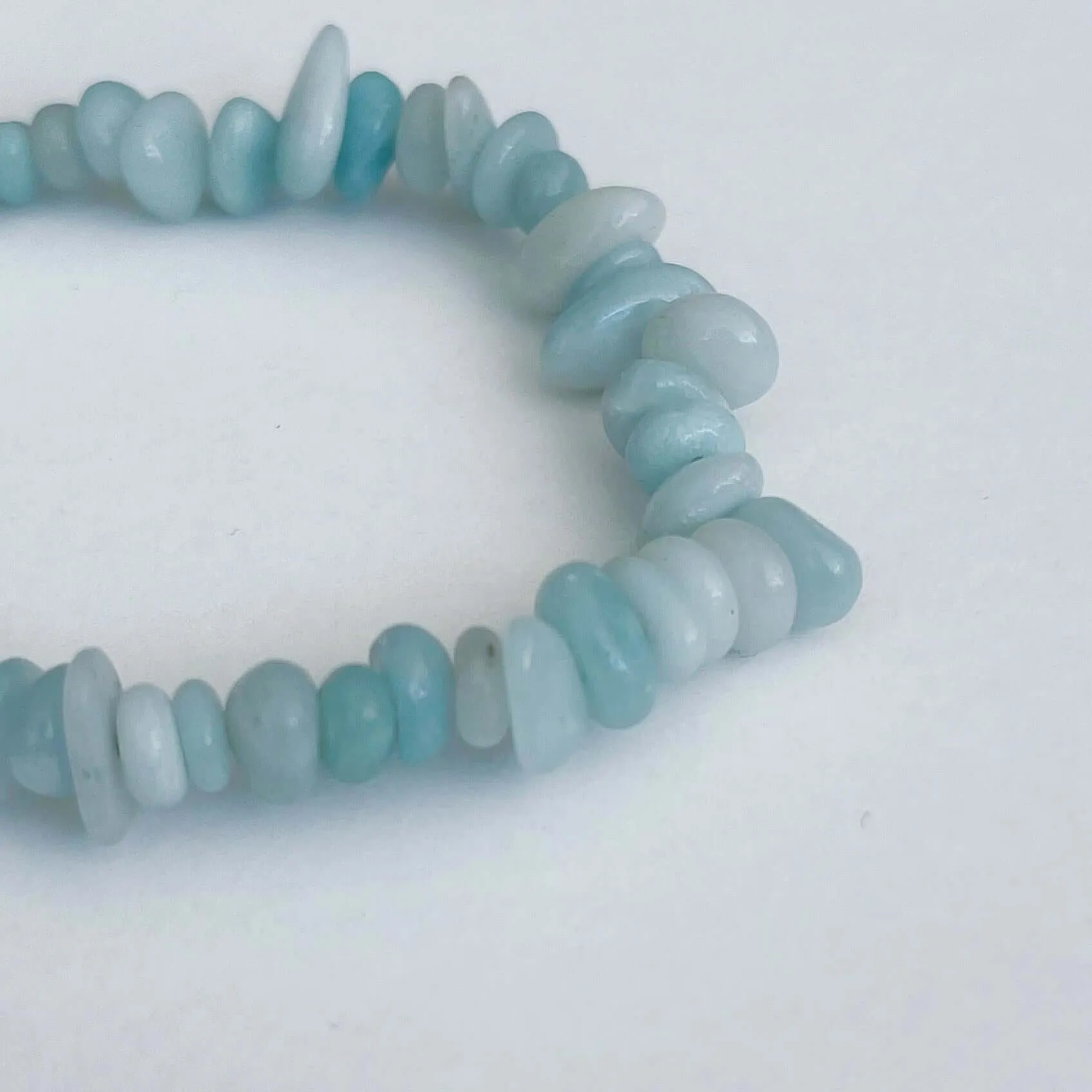 Tumbled Aquamarine Tumbled Chip Bracelet