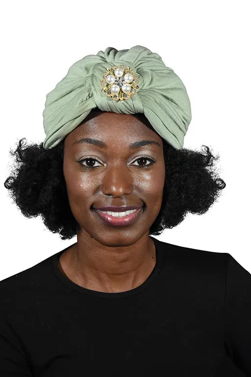 Turban with Gold Pearl Diamond