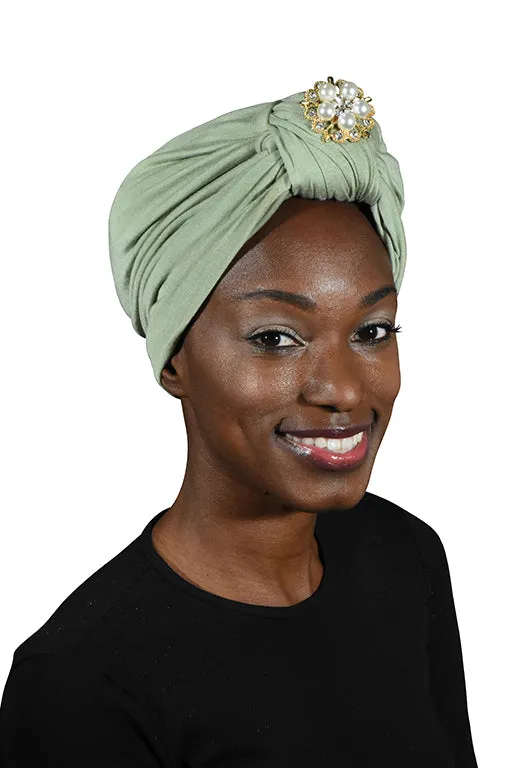 Turban with Gold Pearl Diamond