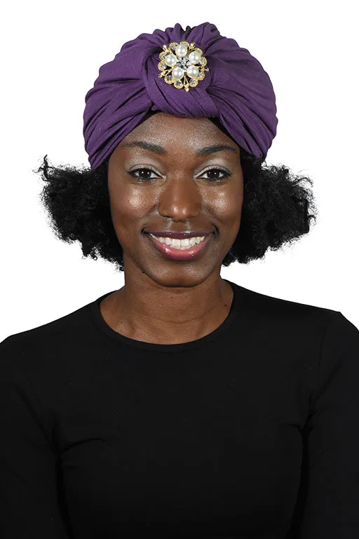 Turban with Gold Pearl Diamond