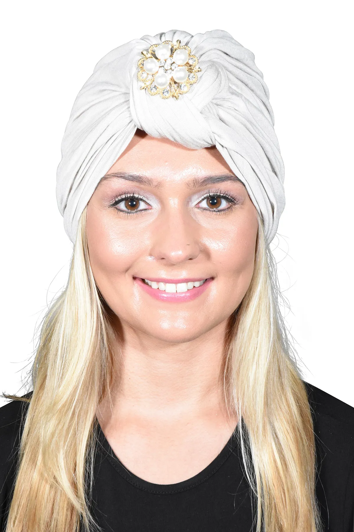 Turban with Gold Pearl Diamond