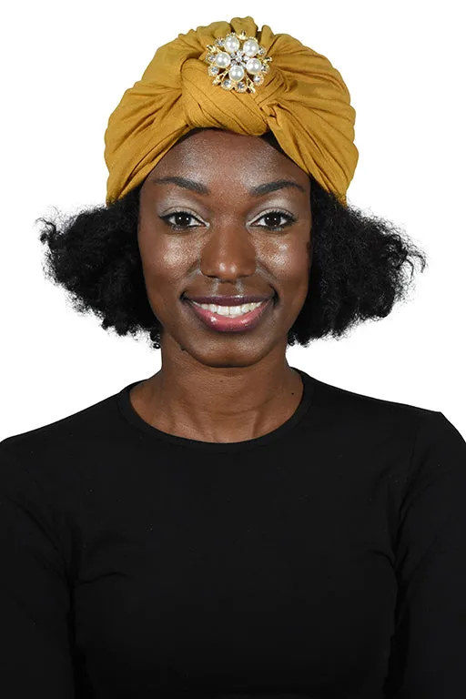 Turban with Gold Pearl Diamond