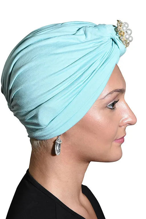 Turban with Gold Pearl Diamond