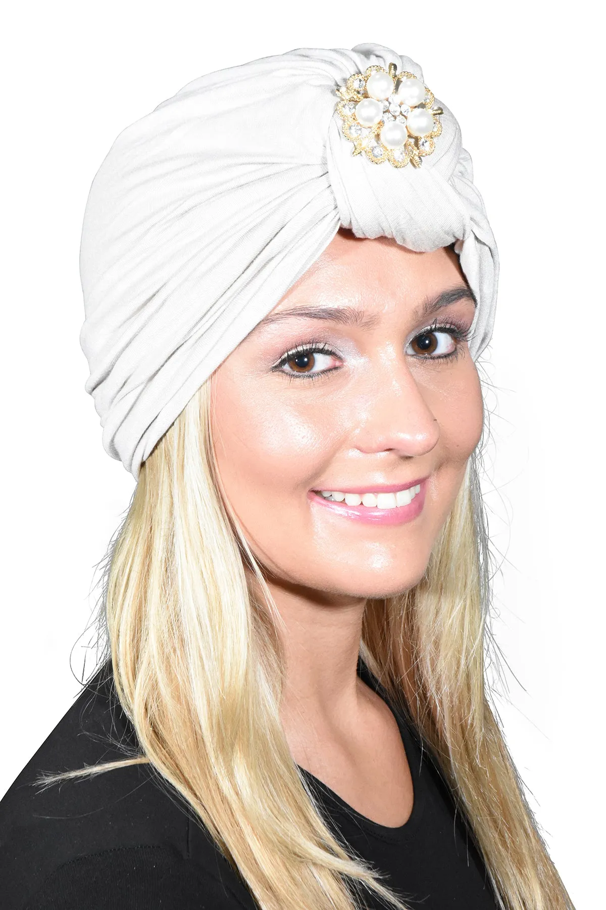 Turban with Gold Pearl Diamond