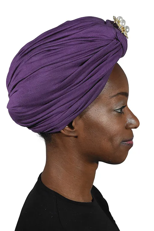 Turban with Gold Pearl Diamond