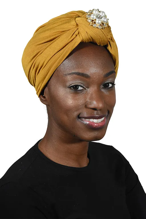Turban with Gold Pearl Diamond