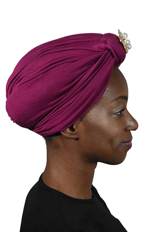 Turban with Gold Pearl Diamond