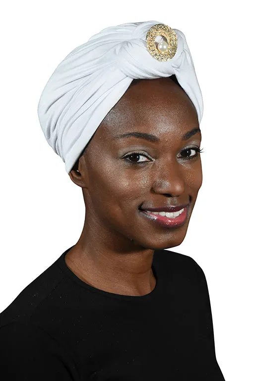 Turban with Gold Pearl Diamond