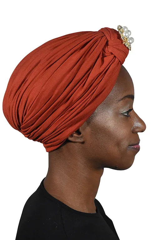 Turban with Gold Pearl Diamond